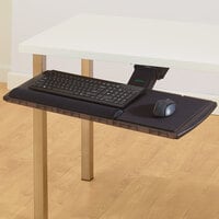 Kensington K60718USF 30 1/2 inch x 10 inch Black Adjustable Underdesk Keyboard Tray with SmartFit System