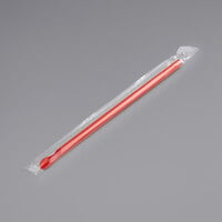 Choice 8" Super Jumbo Red Wrapped Spoon Straw - 300/Box