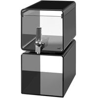 Rosseto LD188 Lucid 2 Gallon Black Acrylic Cube Beverage Dispenser