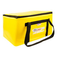 Sterno 72038 SpeedHeat™ Yellow Leak-Proof Insulated Food Pan Carrier / Catering Delivery Bag, 16 inch x 24 inch x 14 inch- Holds (6) Half Size Food Pans