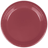 Creative Converting 28312221 9" Burgundy Plastic Plate - 240/Case