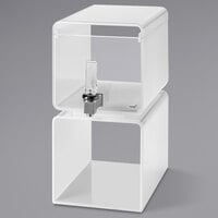 Rosseto LD187 Lucid 2 Gallon White Acrylic Cube Beverage Dispenser