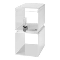 Rosseto LD187 Lucid 2 Gallon White Acrylic Cube Beverage Dispenser