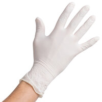 Noble Products Large Powdered Disposable Latex Gloves for Foodservice - Box of 100