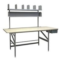 Bulman A80-35 36" x 84" Standard Packing Table with Shelves