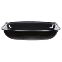 Cambro RSB1419CW110 12 Qt. Black Camwear Rectangular Ribbed Bowl