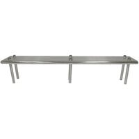 Advance Tabco TS-12-96 12" x 96" Table Mounted Single Deck Stainless Steel Shelving Unit - Adjustable