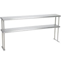 Eagle Group DOS-HT4 Stainless Steel Double Overshelf - 10" x 63"