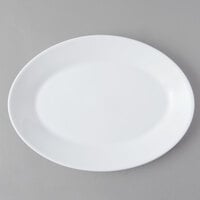 Arcoroc P3967 Opal Restaurant White 11 3/4" Oval Platter by Arc Cardinal   - 12/Case