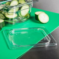 Cambro 60CWC135 Camwear 1/6 Size Clear Polycarbonate Flat Lid