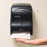 San Jamar T1490TBK Smart System Oceans Hands Free Roll Towel Dispenser - Black Pearl