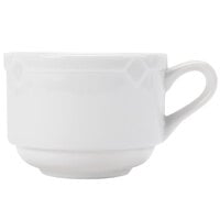 CAC TMS-1 Times Square 8 oz. Bright White Stackable China Coffee Cup - 36/Case
