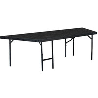 National Public Seating SP4824C Portable Stage Pie Unit with Black Carpet - 48 inch x 24 inch
