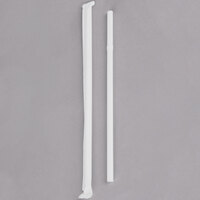 Choice 7 3/4 inch Jumbo White Wrapped Flex Straw - 10000/Case