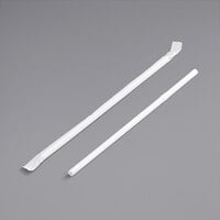 Choice 7 3/4" Jumbo White Wrapped Flex Straw - 10000/Case