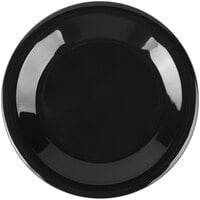 Carlisle 3301803 Sierrus 6 1/2 inch Black Wide Rim Melamine Pie Plate - 48/Case