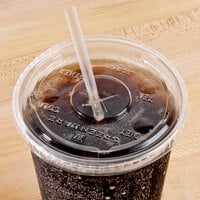 Fabri-Kal LGC12/20 Greenware 9 and 12 oz. Compostable Clear Plastic Lid with Straw Slot - 100/Pack