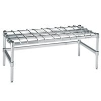 Metro HDP55C 24 inch x 48 inch x 16 1/4 inch Super Heavy Duty Chrome Dunnage Rack with Wire Mat - 3000 lb. Capacity