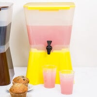 Tablecraft 955 3 Gallon Yellow Beverage / Juice Dispenser