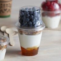 12 oz. Parfait Cup with 4 oz. Fabri-Kal Insert, Flat Lid, and Tall Dome Lid - 100/Case
