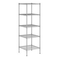 Regency 24 inch x 24 inch NSF Chrome Wire 5-Shelf Kit with 74 inch Posts