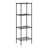 Regency 18" x 24" NSF Black Epoxy 4-Shelf Kit with 74" Posts