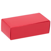 5 1/2 inch x 2 3/4 inch x 1 3/4 inch 1-Piece 1/2 lb. Red Candy Box   - 250/Case