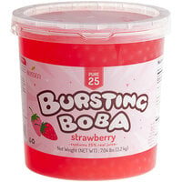 Bossen Pure25 Strawberry Bursting Boba, 7.04 lb. - 4/Case