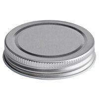Arcoroc FL012 Silver Metal Drinking Jar / Mason Jar Solid Lid by Arc Cardinal - 12/Case