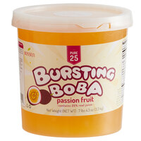 Bossen 7.26 lb. Pure25 Passion Fruit Bursting Boba - 4/Case