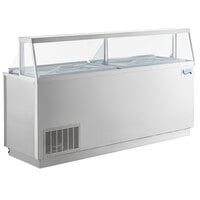 Avantco CPSS-88-HC 88 3/4" 16 Tub Stainless Steel Deluxe Ice Cream Dipping Cabinet