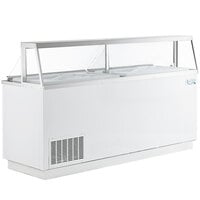 Avantco CPW-88-HC 88 3/4 inch 16 Tub White Deluxe Ice Cream Dipping Cabinet