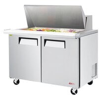 Turbo Air EST-48-18-N E-line 48 1/4 inch 2 Door Mega Top Refrigerated Salad Prep Table