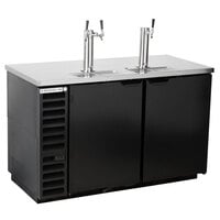 Beverage-Air DD58HC-1-B 1 Single and 1 Double Tap Kegerator Beer Dispenser - Black, (3) 1/2 Keg Capacity