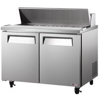 Turbo Air EST-60-N E-line 60 1/4 inch 2 Door Refrigerated Sandwich Prep Table