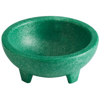 Choice Thermal Plastic 4 oz. Green Molcajete Bowl - 4/Pack