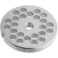 Avantco 177MG2248 #22 Stainless Steel Grinder Plate for MG22 Meat Grinder - 3/8 inch