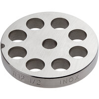 Avantco MG1250 #12 Stainless Steel Grinder Plate for MG12 Meat Grinder - 1/2 inch