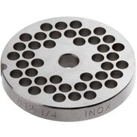 Avantco 177MG1241 #12 Stainless Steel Grinder Plate for MG12 Meat Grinder - 1/4 inch