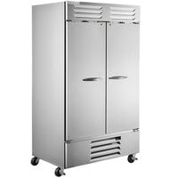 Beverage-Air RB44HC-1S 47 inch Vista Series Two Section Solid Door Reach-In Refrigerator - 44 cu. ft.