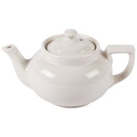 Hall China by Steelite International HL220AWHA Ivory (American White) 16 oz. Boston Teapot - 12/Case