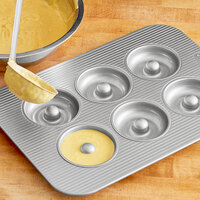 2 Pack AFXOBO 6-Cavity Mini Donut Mold Silicone Donut Non-stick Baking Pan Making Donuts/Cake/Muffins 