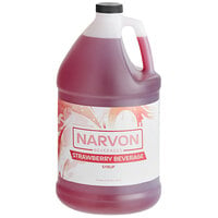 Narvon 1 Gallon Strawberry Beverage 5:1 Concentrate - 4/Case