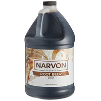 Narvon 1 Gallon Old Fashioned Root Beer Beverage / Soda 5:1 Concentrate - 4/Case