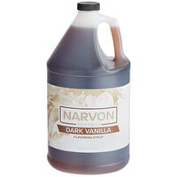 Narvon 1 Gallon Dark Vanilla Syrup - 4/Case
