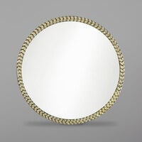 The Jay Companies 1331139 13 inch Silver Mirror Glass Charger Plate