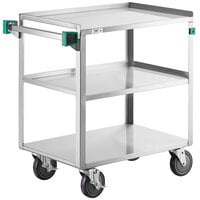 ANRYAGF Utility Cart Rolling Cart Food Service Cart with Wheels Restaurant  Office Warehouse Heavy Duty Cart 510 lbs Capacity, Lockable Wheels, Rubber  Hammer, 16.9 D x 31.5 W x 39.5 H 