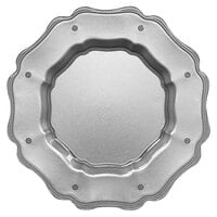 The Jay Companies 1470449 13 inch Mariloo Gray Glass Scalloped Charger Plate