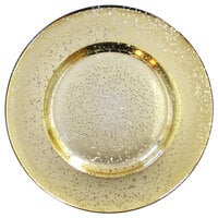 The Jay Companies 1875011 13 inch Gold Speckled Glass Charger Plate