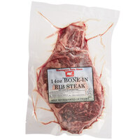 Warrington Farm Meats 14 oz. Frozen Bone-In Ribeye Steak - 12/Case